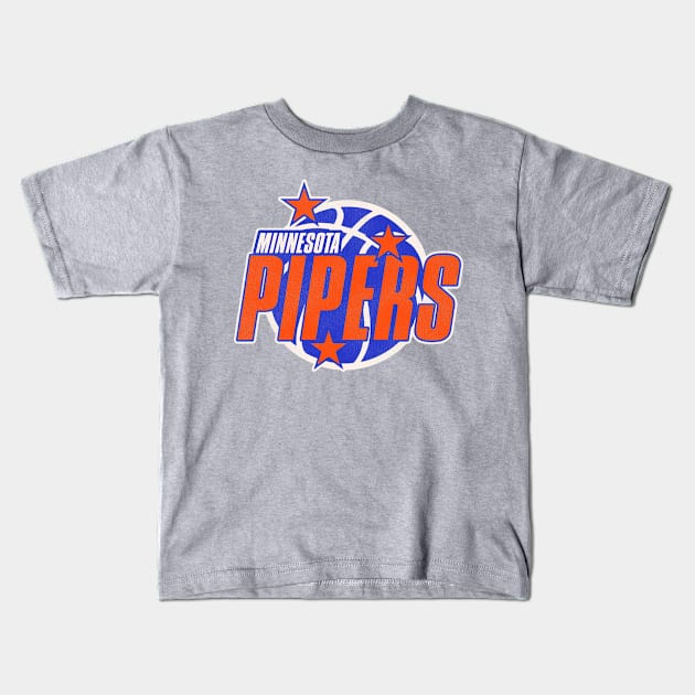 Defunct Minnesota Pipers Basketball Team Kids T-Shirt by Defunctland